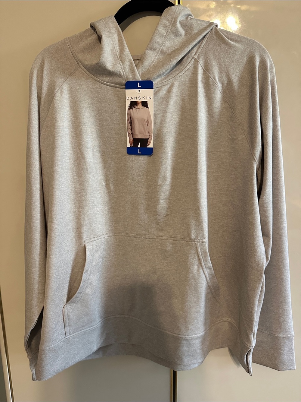 Danskin women’s tan Hoodie Sweatshirt - Large